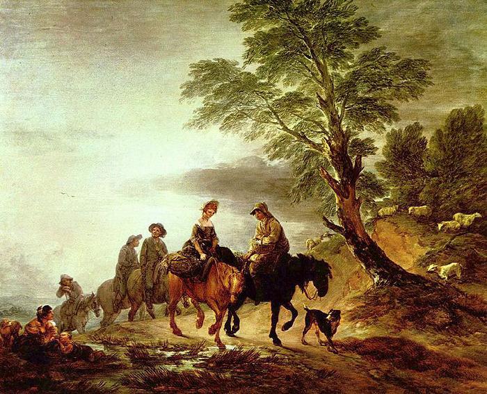 Thomas Gainsborough Ritt zum Markt oil painting picture